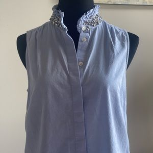 J CREW cotton top with jewels | size 4